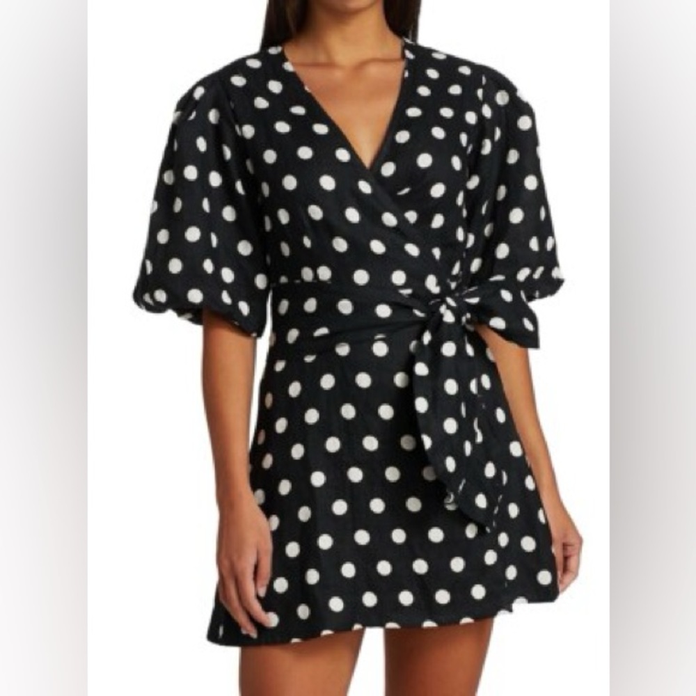Faithful the brand Polka Dot wrap Dress
